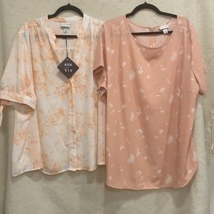 2pc AVA & VIV 2X Blouses for Spring -FREE SHIPPING